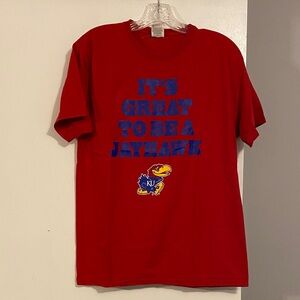 Red Jayhawk Graphic T-Shirt